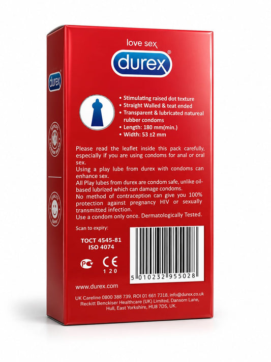 Durex Fetherlite Thin Condoms, 12-Pack