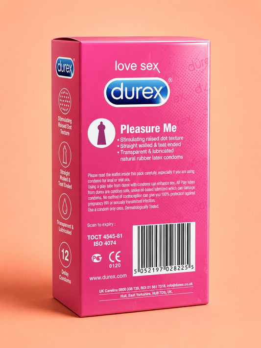 Durex Textured Condoms With Dots and Ribs – 12-Pack