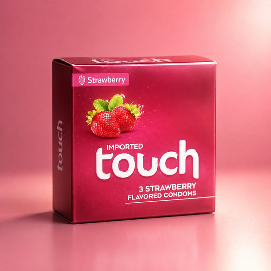 Touch Strawberry Flavored Condoms (3 Pack) – Sweet & Romantic