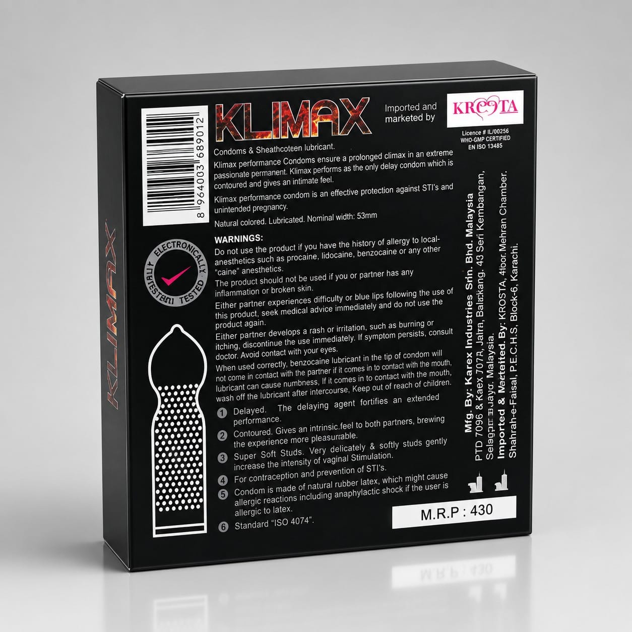 Klimax Performax Timing Support Condoms (2-Piece Pack)